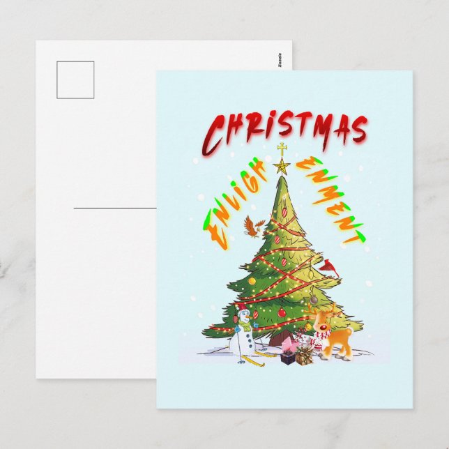Christmas Enlightenment Holiday Postcard (Front/Back)