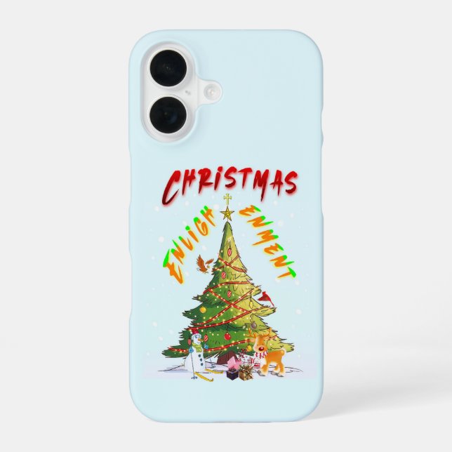 Christmas Enlightenment iPhone 16 Case (Back)