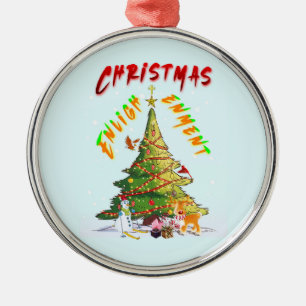 Christmas Enlightenment Metal Tree Decoration