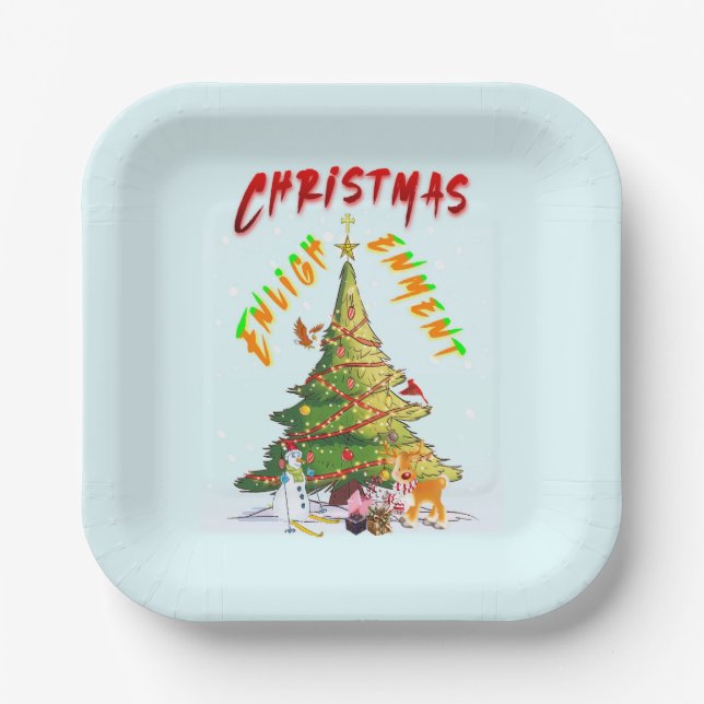Christmas Enlightenment Paper Plate (Front)