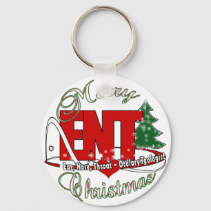 CHRISTMAS ENT DOCTOR EAR, NOSE, THROAT KEY RING