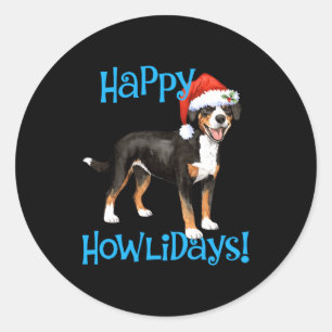 Christmas Entlebucher  Classic Round Sticker