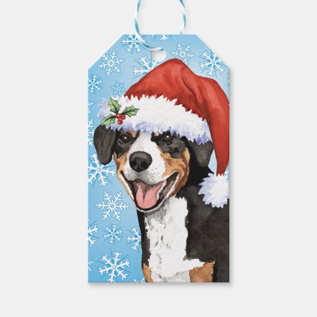 Christmas Entlebucher Gift Tags (Front)