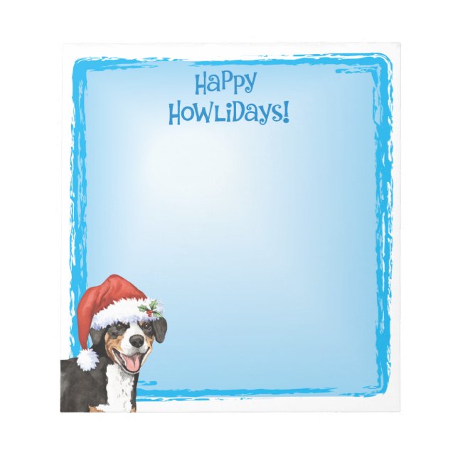Christmas Entlebucher Notepad (Front)