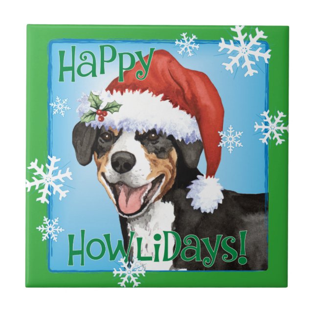 Christmas Entlebucher Tile (Front)