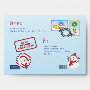 Christmas Envelope for Santa Claus  Letter