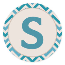 Christmas Envelope Seal Stickers w/ Monogram