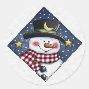 Christmas Envelope Sealer Classic Round Sticker