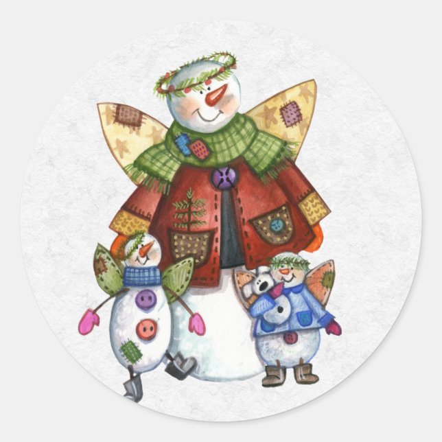 Christmas Envelope Sealer Classic Round Sticker (Front)