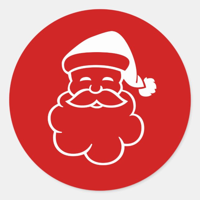 Christmas envelope seals with Santa Claus head (Front)