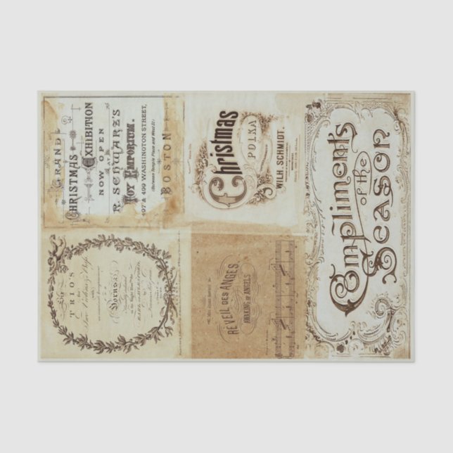 Christmas Ephemera Tissue Paper (Front)