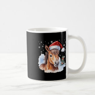 Christmas Equestrian Horse Santa Hat Animal Equest Coffee Mug