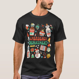 Christmas Er Nurse Emergency Department Er Ed Nurs T-Shirt
