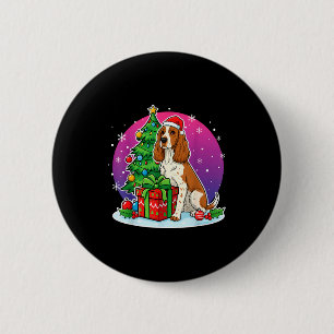 Christmas Er Spaniel Santa Hat Xmas Men Women  6 Cm Round Badge