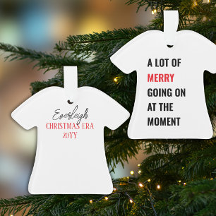 Christmas Era A Lot of Merry Going On Personalized Ornament