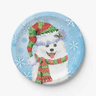 Christmas Eskie Paper Plate
