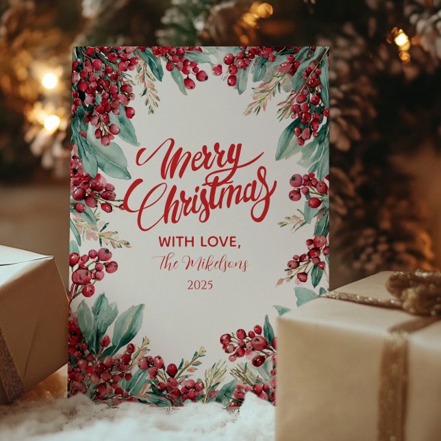 Christmas Eucalyptus and Pine Holiday Card (Creator Uploaded)