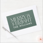 Christmas eucalyptus green modern elegant simple rectangular sticker<br><div class="desc">Christmas natural eucalyptus green modern elegant simple holiday parcel label stickers</div>