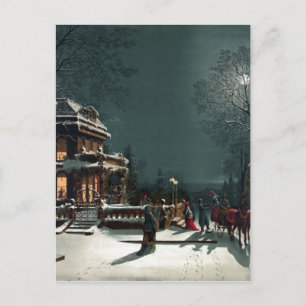 Christmas Eve 1880 Holiday Postcard