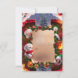 Christmas Eve Blank Invitation Card