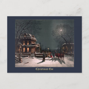 Christmas Eve by J. Hoover - Vintage Christmas Holiday Postcard