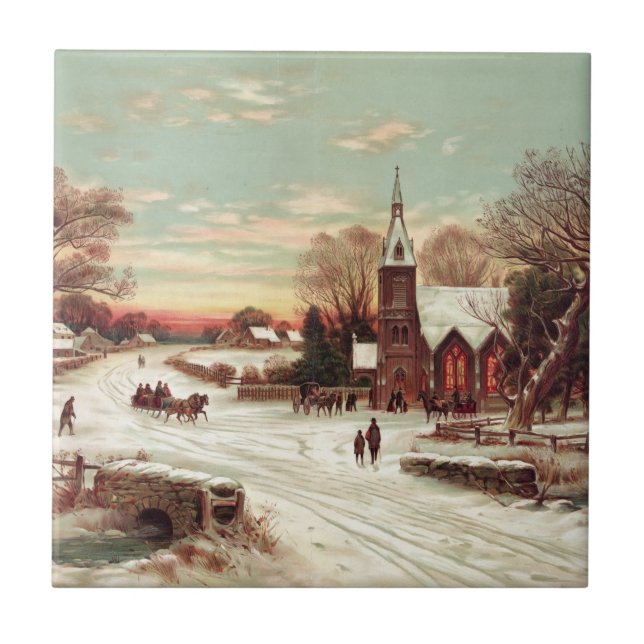 "Christmas Eve" ceramic tile (Front)