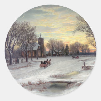 Christmas Eve Classic Round Sticker