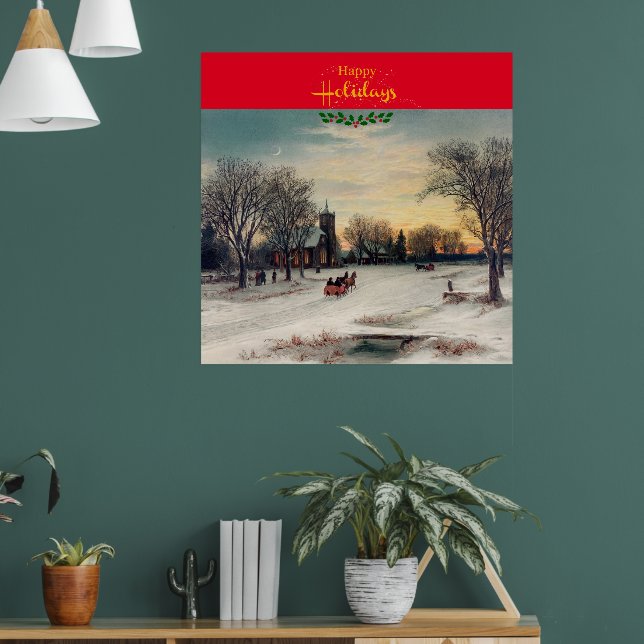 Christmas Eve, famous painting, Poster (Living Room 1)