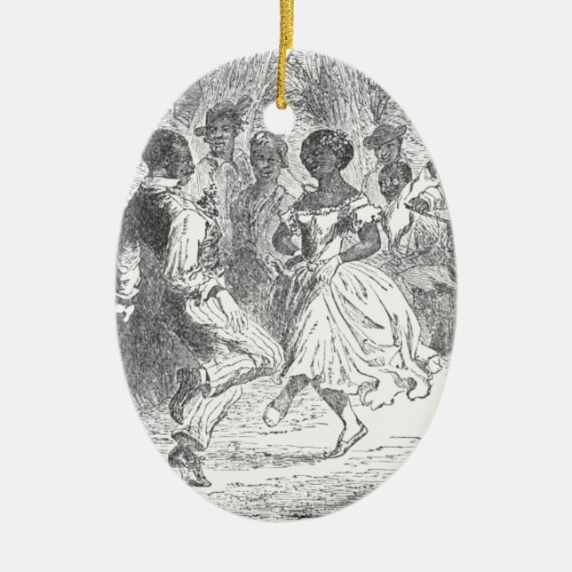 Christmas Eve Festivities on a Louisiana Estate Ceramic Tree Decoration (Front)