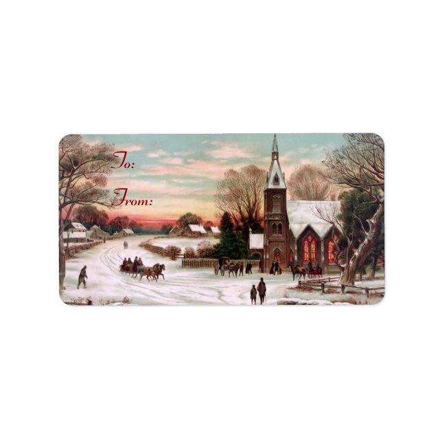 Christmas Eve Gift Tag Stickers (Front)