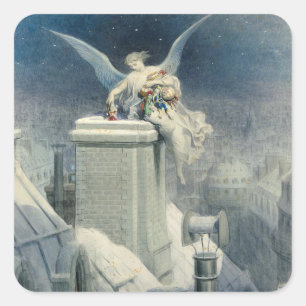 Christmas Eve - Gustave Dore Square Sticker