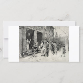 Christmas Eve in Colonial Times collector card