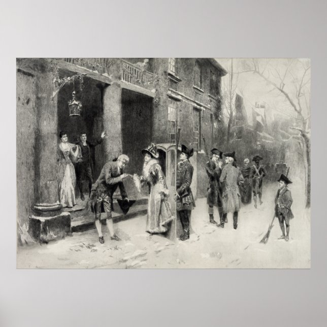 Christmas Eve in Colonial Times poster/print Poster (Front)