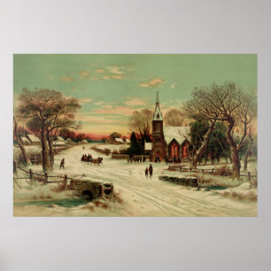 Christmas Eve in the country Poster