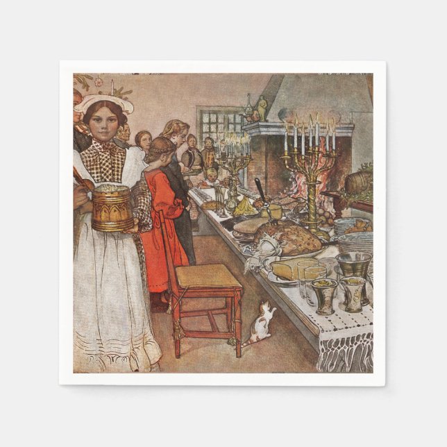 Christmas Eve Julaftonen Napkin (Front)