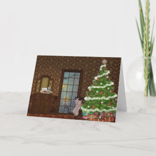 Christmas eve Kitty card