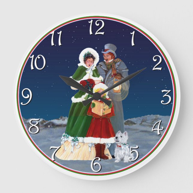Christmas Eve Large Clock (Front)