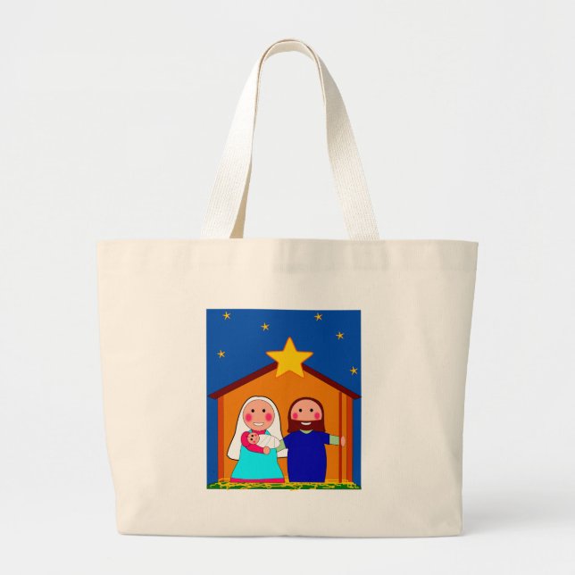 Christmas Eve Large Tote Bag (Front)