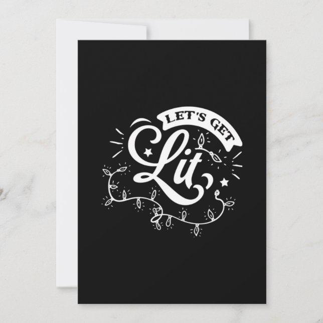 Christmas Eve Merry Christmas - Let's Get Lit Clas Holiday Card (Front)