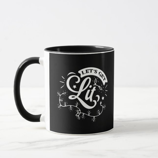 Christmas Eve Merry Christmas - Let's Get Lit Clas Mug (Left)
