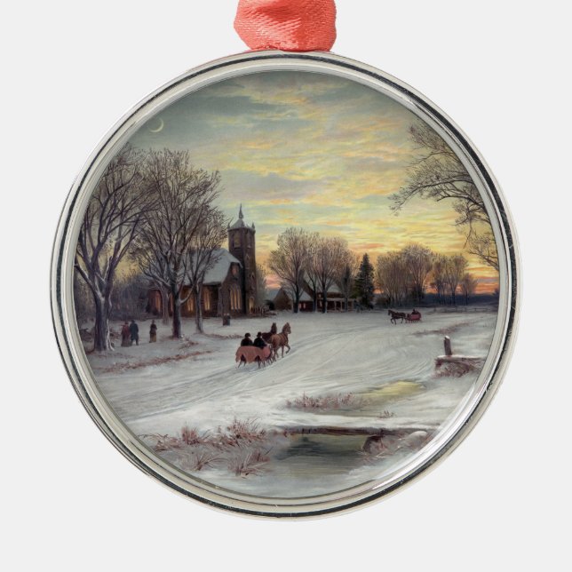 Christmas Eve Metal Tree Decoration (Front)