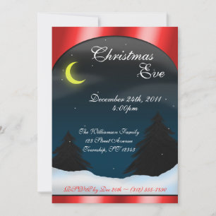 Christmas Eve Night Family Invitations
