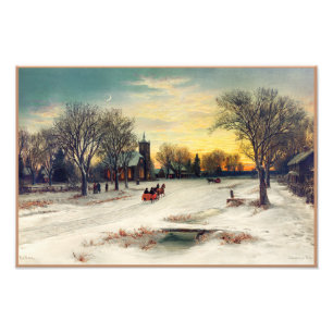 Christmas Eve Painting (1885) by W. C. Bauer Photo Print