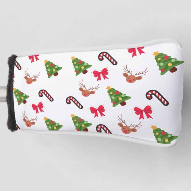 Christmas Eve Party Decorations pattern Golf Head Cover (Front)