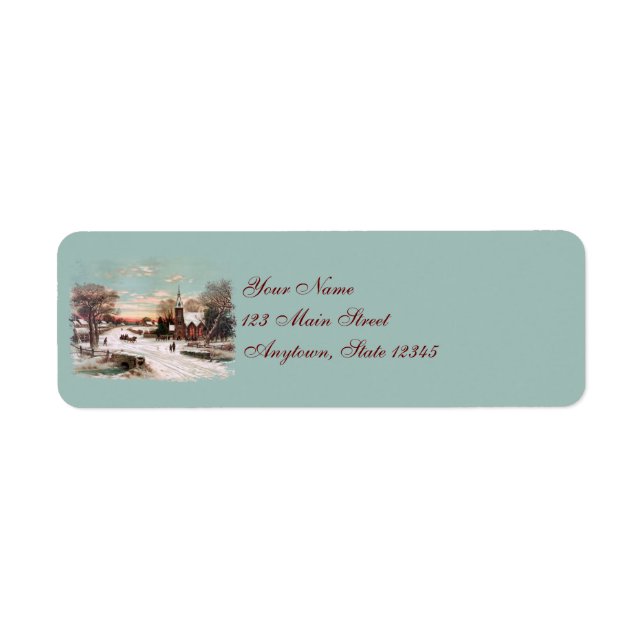 Christmas Eve  Return Address Labels (Front)
