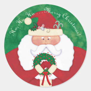 Christmas Eve Santa Classic Round Sticker