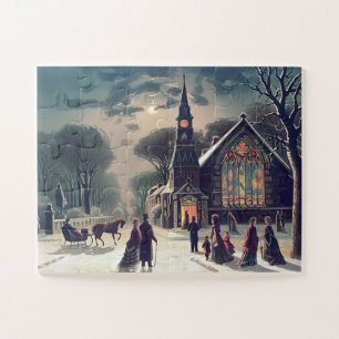 Christmas Eve Service J Hoover And Son 1878 Jigsaw Puzzle