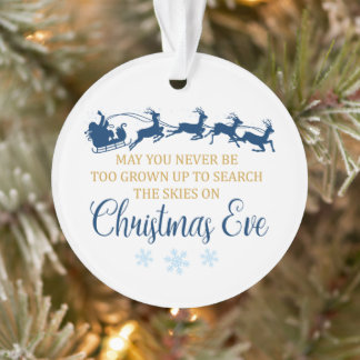 Christmas Eve Skies - Round Christmas Ornament