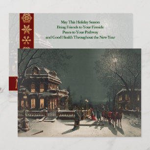 Christmas Eve Sleigh Ride Customised Christmas Holiday Card