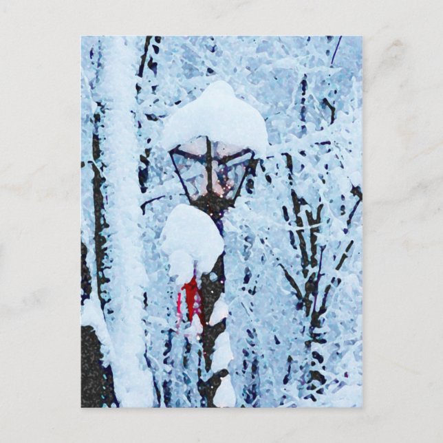 Christmas Eve Snowfall Holiday Postcard (Front)